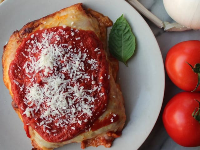 Eggplant Parmigiana.